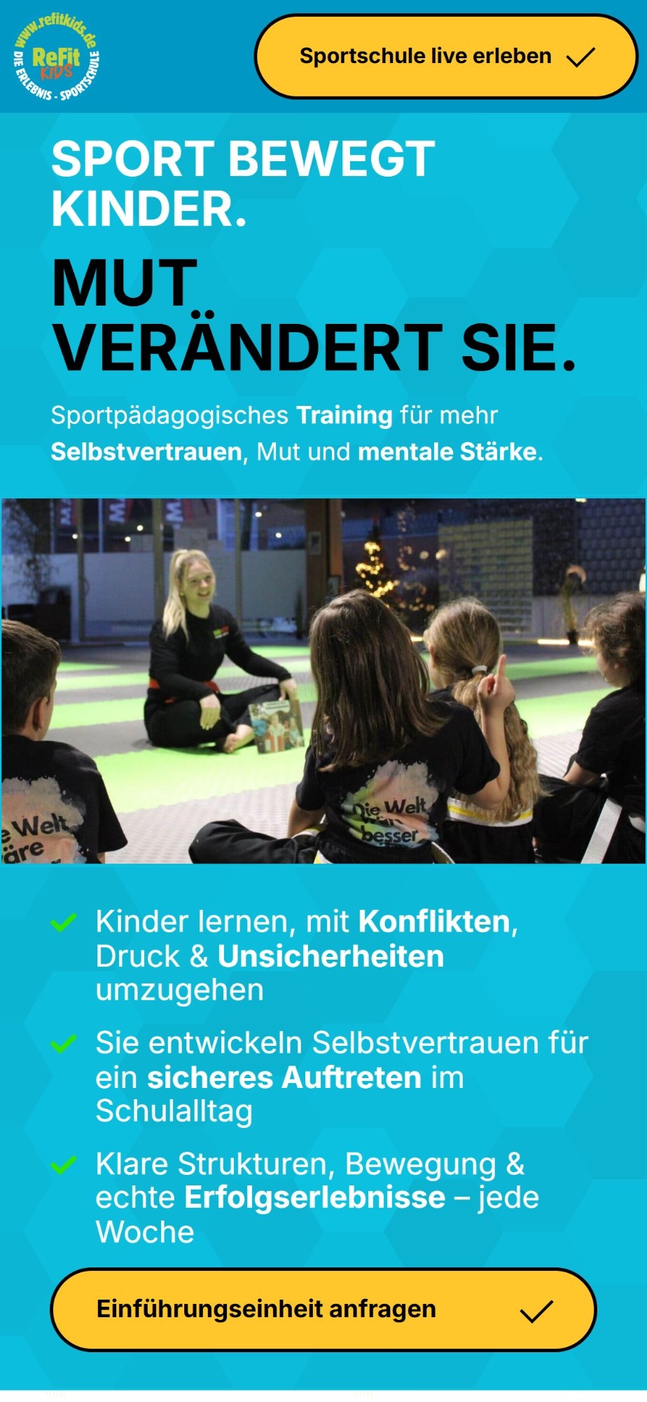 ReFit Kids Landingpage